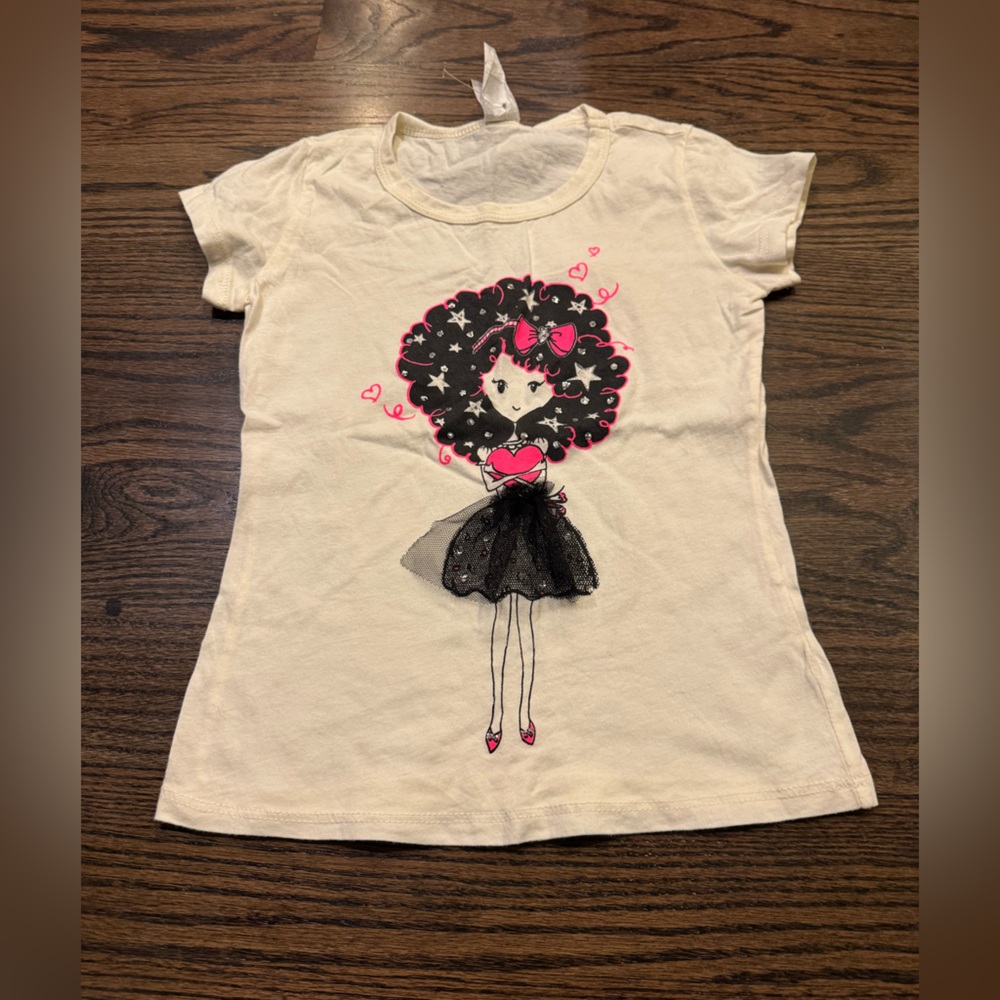 Charming Cream Kids Graphic Tee